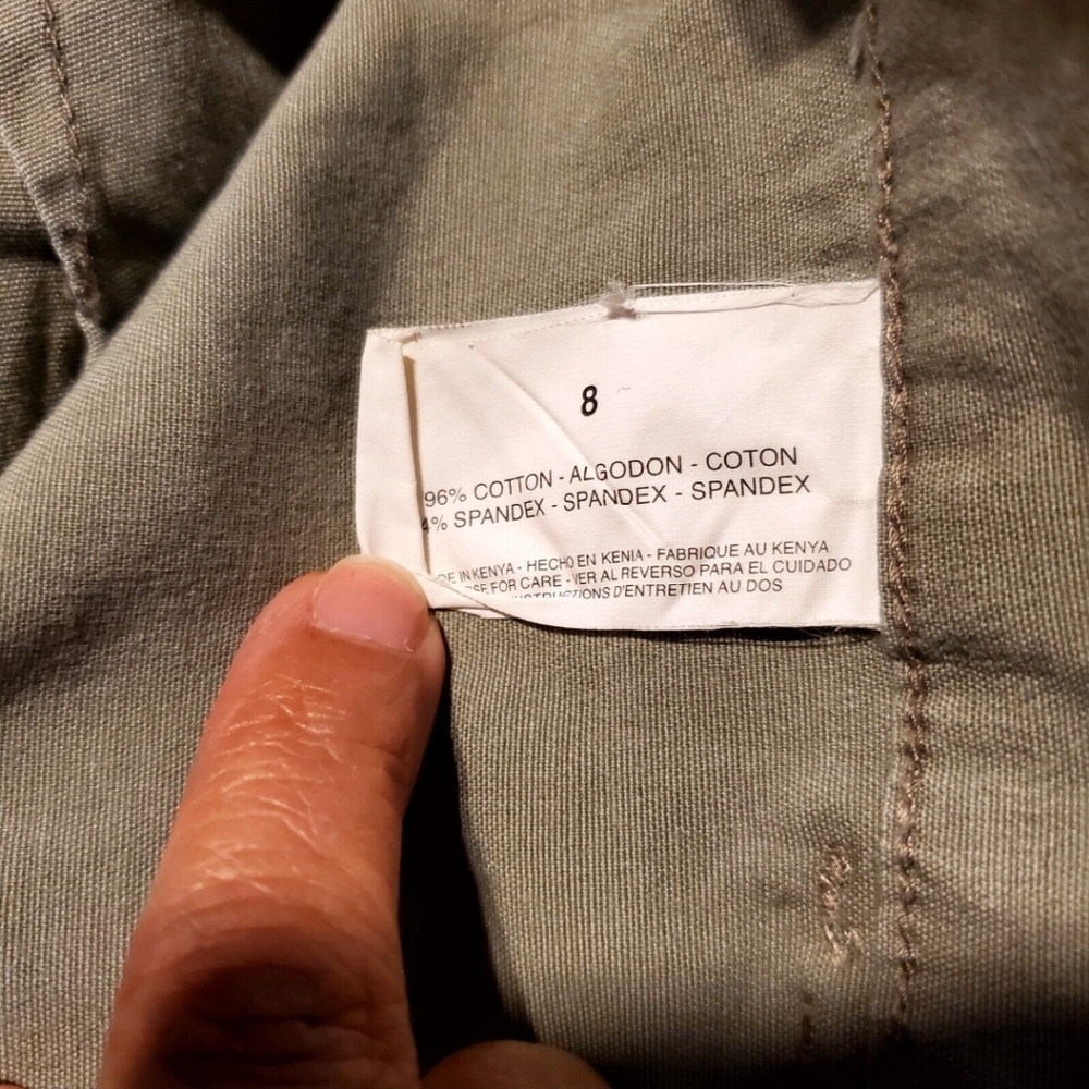 Gloria Vanderbilt Women's Olive Green Capri Pants EUC Size 8 - Picture 6 of 10